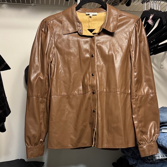 Another Love Tops - Another Love Brown Button Down Shirt